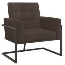 Poltrona Base de ferro para Manicure Sala de Estar Decorativa Cadeira Estofada Resistente Escritório Recepção