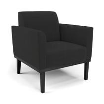 Poltrona Base De Madeira Fixa Preto Marisa Veludo D03 - D'Rossi Preto