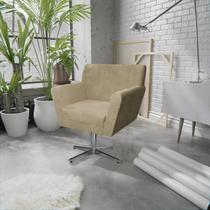 Poltrona Base Giratória de Metal Lauren Maranata Esfofados