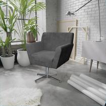 Poltrona Base Giratória de Metal Lauren Maranata Esfofados