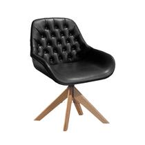 Poltrona Base Giratória Madeira Capitonê Pandora Super Poltrona Base Giratória Madeira Capitonê Pandora Super