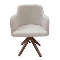 Poltrona Base Giratória Madeira Lisa Hera