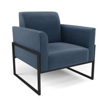 Poltrona Base Industrial Alta Preto Marisa Suede D03 - D'rossi Cor Azul Marinho Poltrona Base Industrial Alta Preto Marisa Suede D03 - D'rossi Cor Azul Marinho