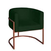 Poltrona Base Industrial Bronze Sala de Estar Lety Veludo Verde Poltrona Base Industrial Bronze Sala de Estar Lety Veludo Verde