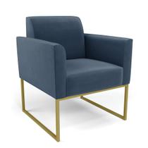 Poltrona Base Industrial Dourado Marisa Suede Poltrona Base Industrial Dourado Marisa Suede