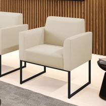 Poltrona Base Industrial Preto Marisa material sintético