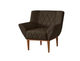 Poltrona base madeira marrom Veneza 6025
