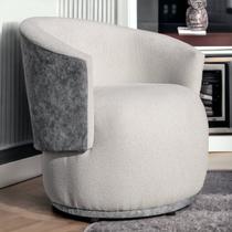 Poltrona Beatriz Compose Boucle 78,5x73x73 Cm Bege/Calacata/Cinza Poltrona Beatriz Compose Boucle 78,5x73x73 Cm Bege/Calacata/Cinza