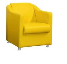 Poltrona Beatriz confort amarela suede para sala de estar,salão escritoria Dalaqua-Decor