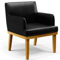 Poltrona Beatriz material sintético Preto