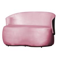 Poltrona Beatriz Namoradeira Tecido Veludo 2 Lugares Composê material sintético Marrom - Estopar