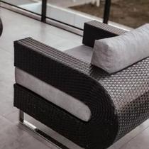 Poltrona Begônia Em Fibra Sintética E Aluminio Jardim Sala