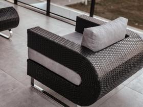 Poltrona Begônia Fibra e Aluminio de jardim Sala Varanda