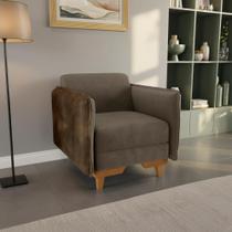 Poltrona Belidna Kappesberg Veludo Marrom Poltrona Belidna Kappesberg Veludo Marrom