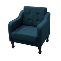 Poltrona Bella Decorativa Para Sala Escritório Suede Azul Royal