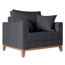 Poltrona Beny Com Pés e Base de Madeira - Élpis Móveis Poltrona Beny Com Pés e Base de Madeira - Élpis Móveis