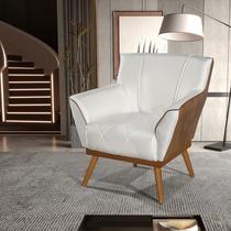 Poltrona Berlim Compose Luxuosa Linho Bege