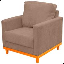 Poltrona Berlin para Sala e Recepção Linho