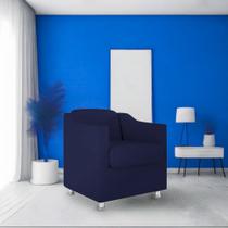 Poltrona Bia Decorativa Reforçada Recepção Clinica Salão Sala De Estar Suede Azul Marinho Poltrona Bia Decorativa Reforçada Recepção Clinica Salão Sala De Estar Suede Azul Marinho