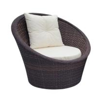 Poltrona Bola Redonda Fibra Sintética Alumínio