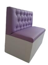 Poltrona Booth 1.10m 2 Lugares Lilás E Branco Poltrona Booth 1.10m 2 Lugares Lilás E Branco