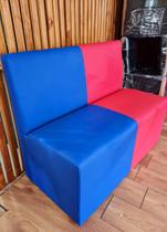 POLTRONA BOOTH 1,10cm COLORIDA AZUL E ROSA