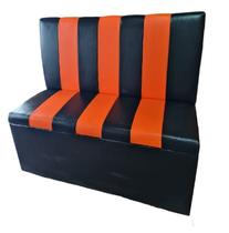 POLTRONA BOOTH 1,10cm RESTAURANTE ORANGE AND BLACK FAIXA