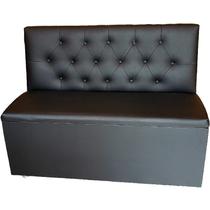 Poltrona booth capitonê costurado 1.10cm preta sku216