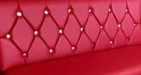 Poltrona booth luxo 1,60cm vermelha