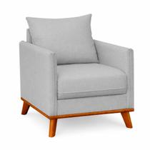 Poltrona Boucle Design Orgânico e Moderno Decorativa Bege e Cinza Top Sofás Poltrona Boucle Design Orgânico e Moderno Decorativa Bege e Cinza Top Sofás
