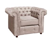 Poltrona Bourbon Chesterfield - Suede BEGE - Almofada Fixa