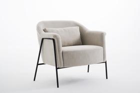 Poltrona Bowl Linho Bege - OOCA Móveis