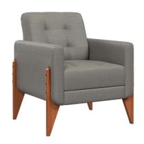 Poltrona Brooklin Linho Cimento