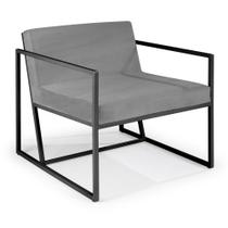 Poltrona Buriti Aço Carbono Preto