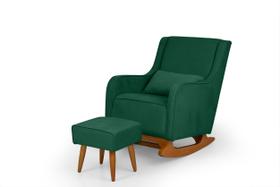 Poltrona Cadeira Amamentação Balanço Baby Slim Puff Almofada Suede Veludo Poltrona Cadeira Amamentação Balanço Baby Slim Puff Almofada Suede Veludo