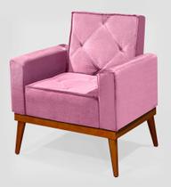 Poltrona Cadeira Amamentação Mamãe Baby Rosa Conforto Macia Luxo Veludo - Portofino Estofados Ltda.