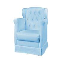 Poltrona Cadeira de Amamentação Balanço Eliza Corano Azul VS Decor