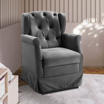 Poltrona Cadeira de Amamentação Balanço Ternura Suede Star Confort