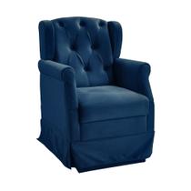 Poltrona Cadeira de Amamentação Balanço Ternura Veludo Star Confort