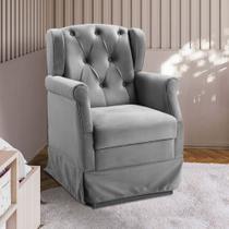 Poltrona Cadeira de Amamentação Balanço Ternura Veludo Star Confort Poltrona Cadeira de Amamentação Balanço Ternura Veludo Star Confort