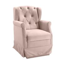 Poltrona Cadeira de Amamentação Balanço Ternura Veludo Star Confort