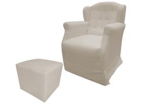 Poltrona Cadeira De Amamentação Com Balanço E Puff Manu Suede Bege Ms Decor Poltrona Cadeira De Amamentação Com Balanço E Puff Manu Suede Bege Ms Decor