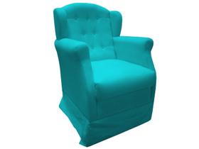 Poltrona Cadeira De Amamentação Com Balanço Manu Suede Azul Turquesa Mz Decor Poltrona Cadeira De Amamentação Com Balanço Manu Suede Azul Turquesa Mz Decor