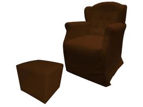 Poltrona Cadeira De Amamentação Com Balanço Manu Suede Marrom Ms Decor Poltrona Cadeira De Amamentação Com Balanço Manu Suede Marrom Ms Decor