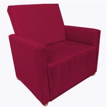 Poltrona Cadeira De Descanso Tamanho Plus Larissa Plus Size Vermelho