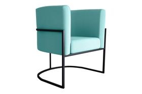 Poltrona Cadeira Decorativa base ferro Matrix CairoFerrugem