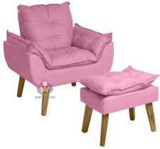 Poltrona/Cadeira Decorativa e Puff Glamour Opala SMF DECOR