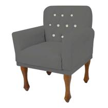 Poltrona Cadeira Decorativa Mona com Strass Sala de Estar Recepção Escritório Suede Cinza - Damaffê Móveis Poltrona Cadeira Decorativa Mona com Strass Sala de Estar Recepção Escritório Suede Cinza - Damaffê Móveis