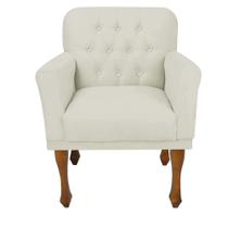 Poltrona Cadeira Decorativa Mona Luxo com Strass Sala de Estar Recepção Escritório material sintético Bege - Damaffê Móveis Poltrona Cadeira Decorativa Mona Luxo com Strass Sala de Estar Recepção Escritório material sintético Bege - Damaffê Móveis