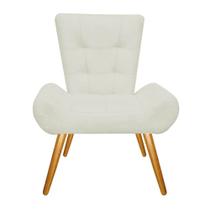 Poltrona Cadeira Decorativa Nani Sala de Estar Recepção Escritório Suede Bege - KDAcanto Móveis Poltrona Cadeira Decorativa Nani Sala de Estar Recepção Escritório Suede Bege - KDAcanto Móveis